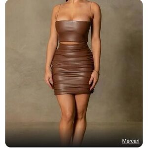 Meshki Naomi Bodycon mini skirt Faux leather